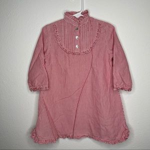 Elephantito dress or gown red white stripe sz 2